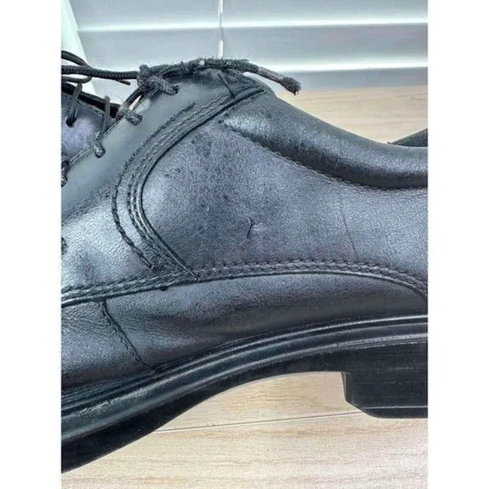 ECCO Shoes Mens EU 44/US 10 Black Leather Lace Up Captoe Oxford Dress‎ Comfort